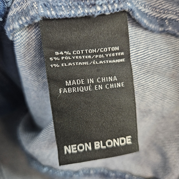 NEON BLONDE Jean Mini Dress - Picture 7 of 7